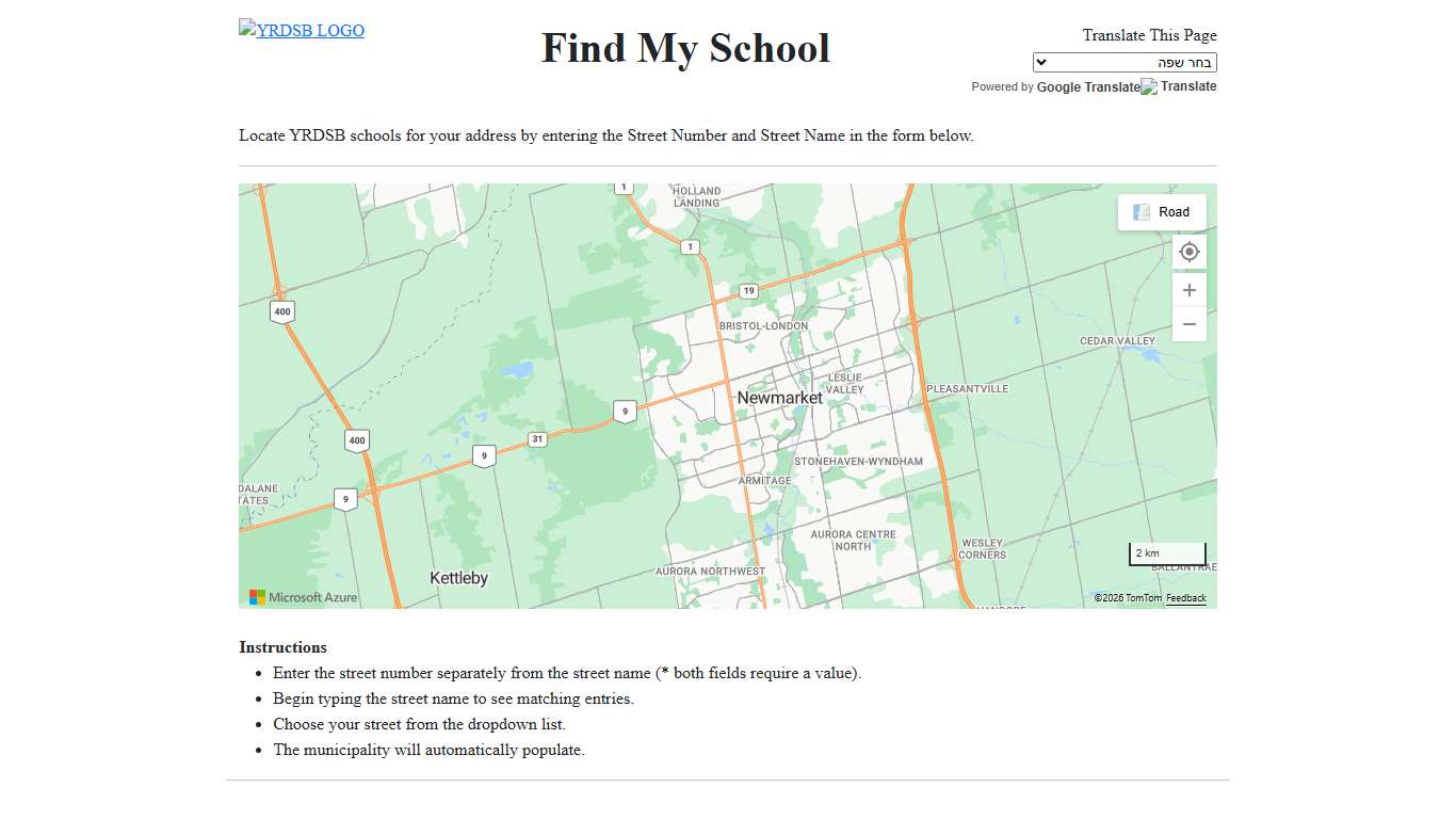 YRDSB School Locator